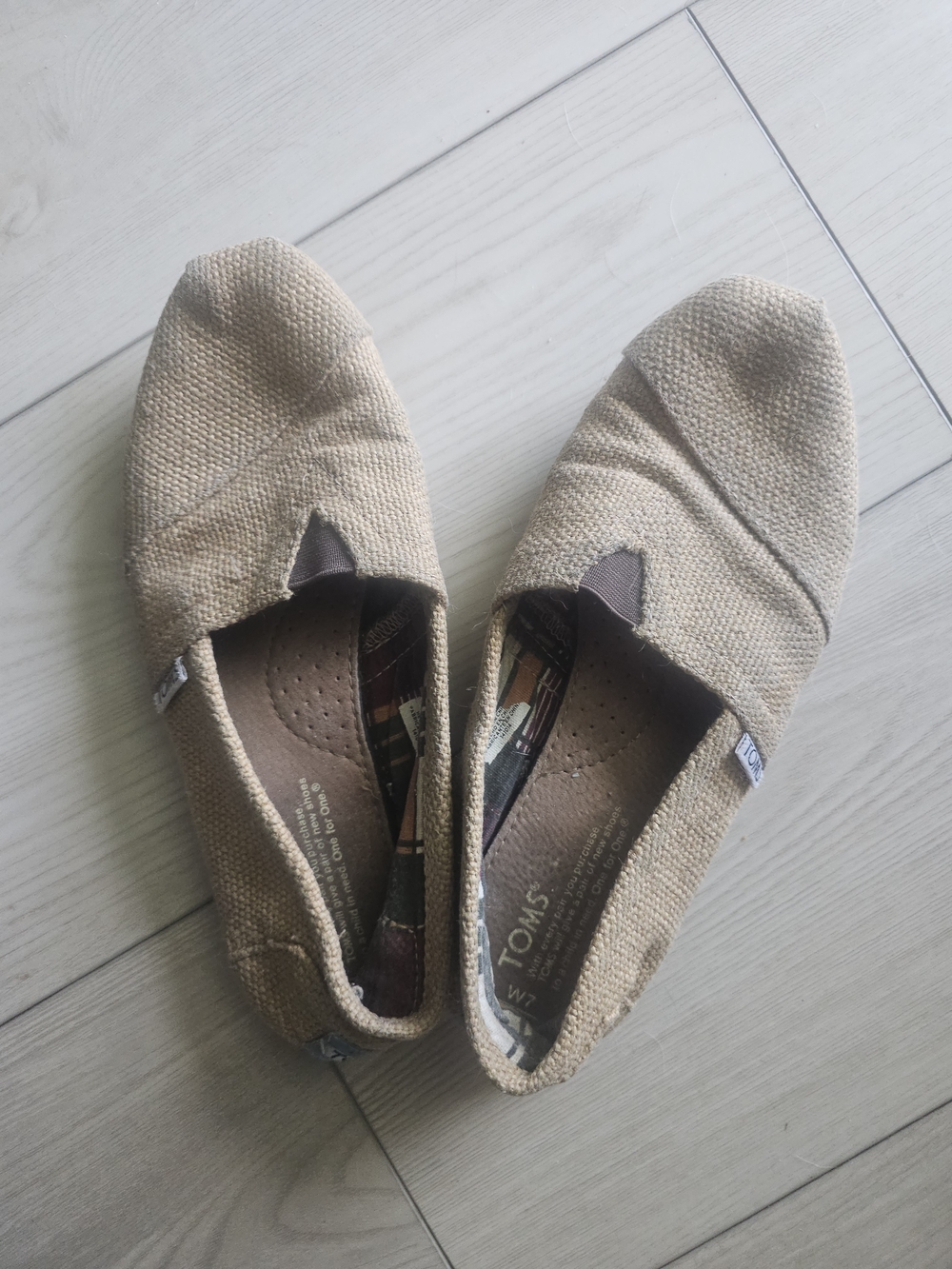 Toms Beige Well Worn Woven Slip-On Espadrilles